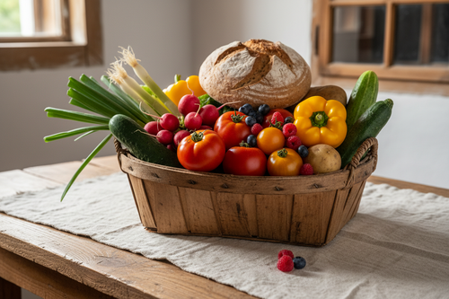 Rustic Summer Harvest Basket